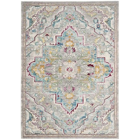 Safavieh 5 x 8 ft. Mystique Power Loomed Medium Rectangle Area Rug, Grey and Light Blue MYS921L-5